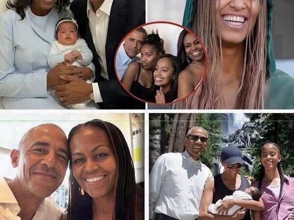 Michelle and Barack Obama Meet Malia’s Newborn